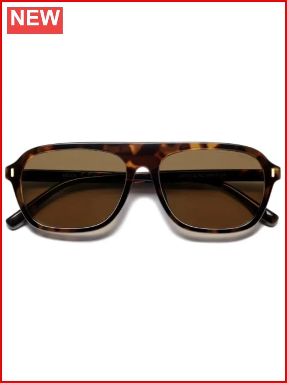 Retro Polarized Aviator Sunglasses Rectangular UV400 Protection
